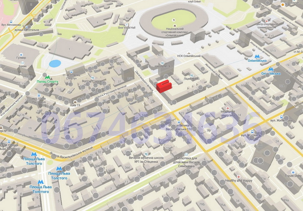 Оренда офісу 105 м², Саксаганського вул., 15