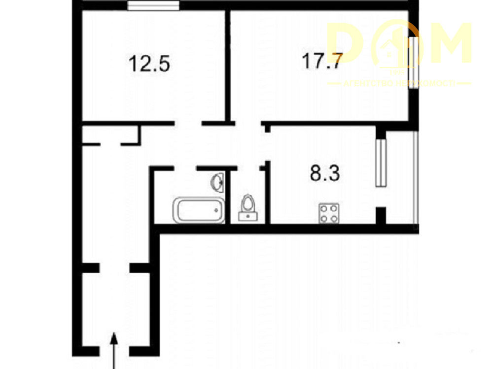 Продаж 2-кімнатної квартири 54 м², Йорданська вул., 9Б