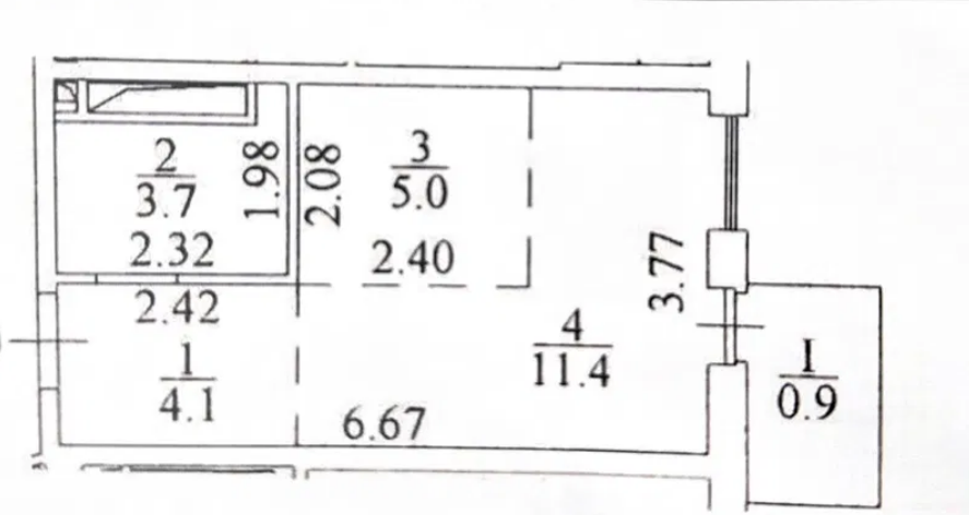Продажа 1-комнатной квартиры 25 м², Софиевская ул.