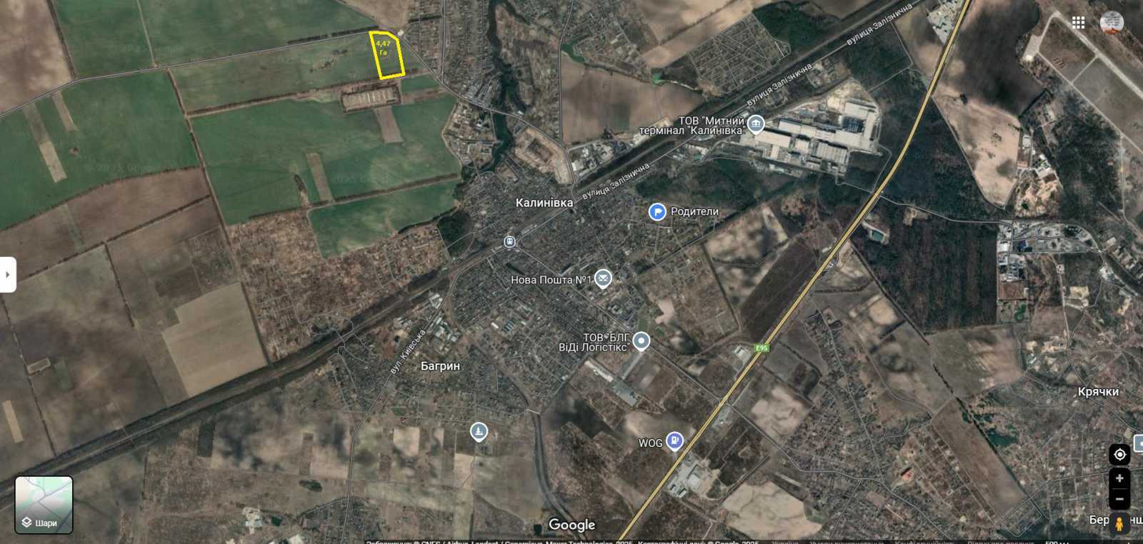 Продаж ділянки для особистого сільського господарства 447 соток, Центральна