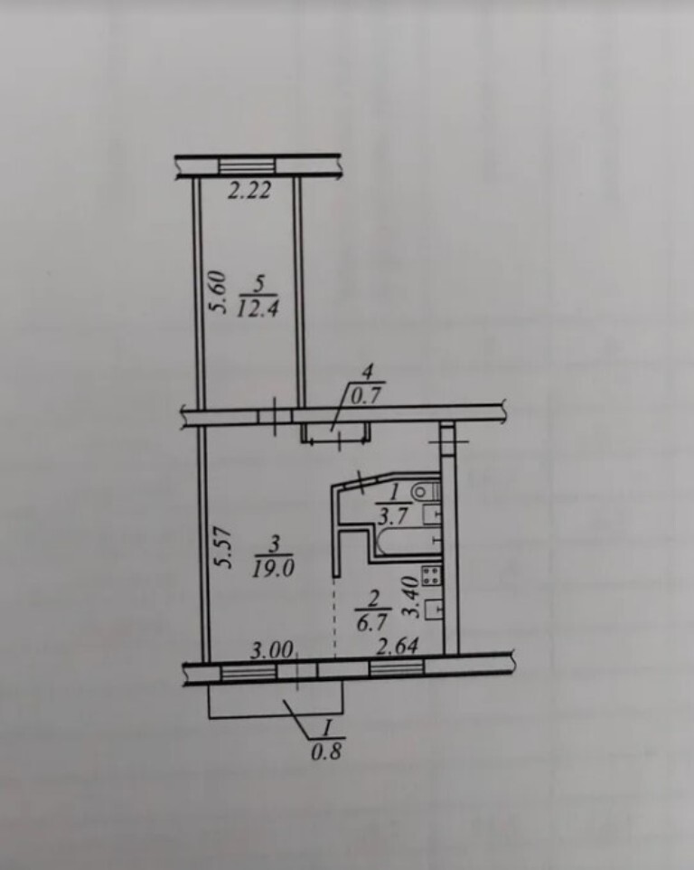 Продаж 2-кімнатної квартири 44 м², Олександра Поля просп.