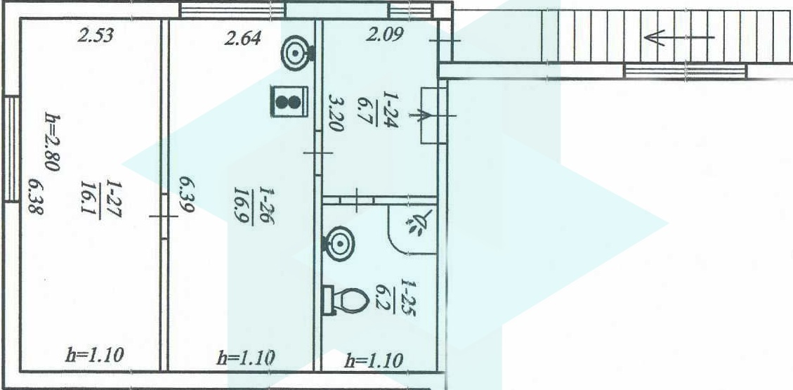 Оренда 1-кімнатної квартири 46 м², Прибережна вул.
