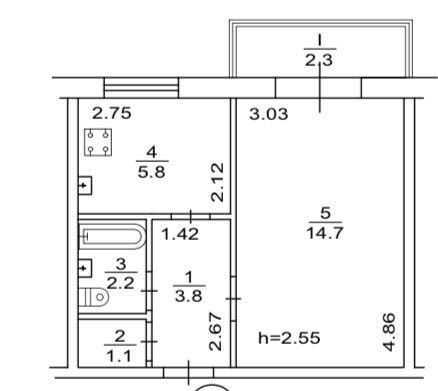 Продажа 1-комнатной квартиры 29.9 м², Маршала Рокоссовского просп., 3
