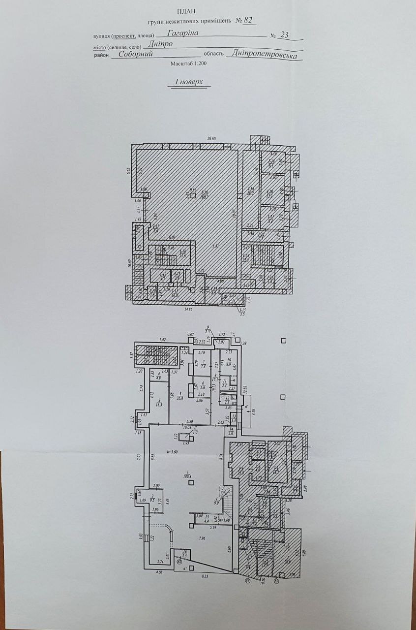 Продаж приміщення вільного призначення 681 м², Гагаріна просп.