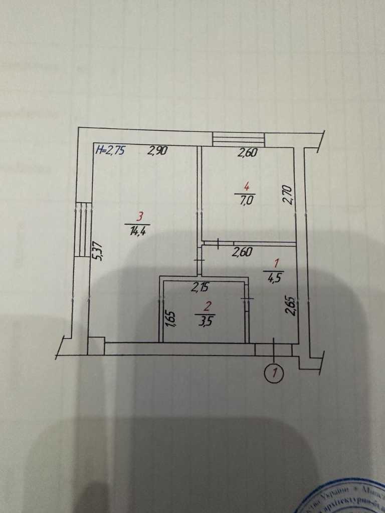 Продаж 1-кімнатної квартири 31 м², Сечова
