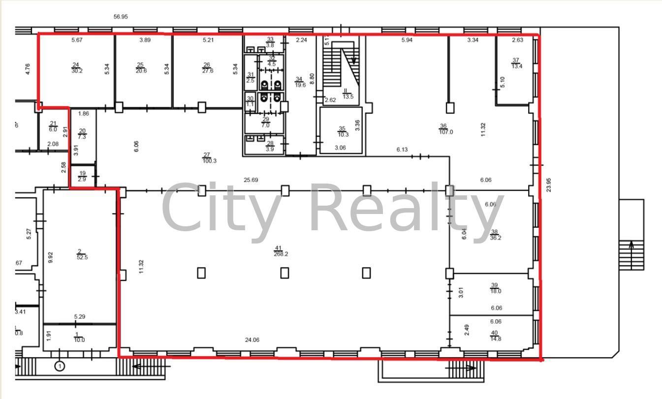 Аренда офиса 783.1 м², Бульварно-Кудрявская ул., 24
