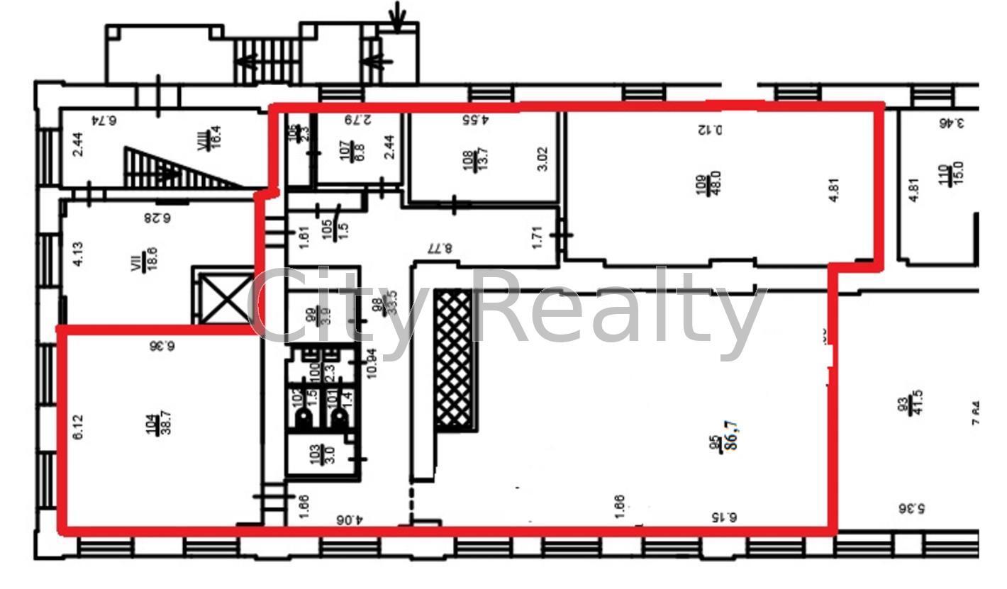 Аренда офиса 291.2 м², Бульварно-Кудрявская ул., 24