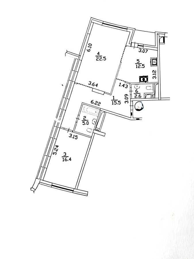 Продажа 2-комнатной квартиры 76 м², Героев Сталинграда просп., 2Д
