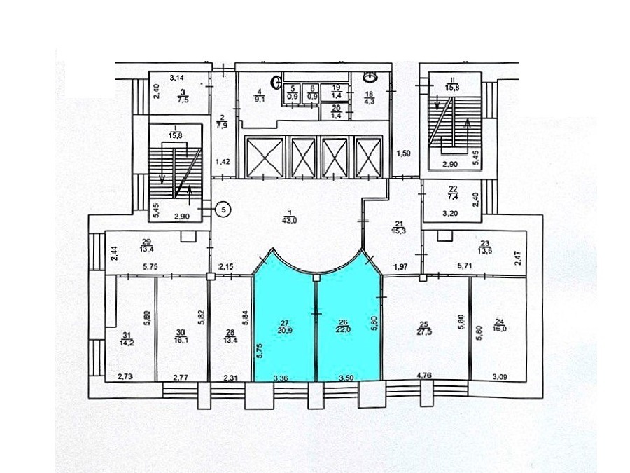 Аренда офиса 42 м², Болсуновская ул., 8