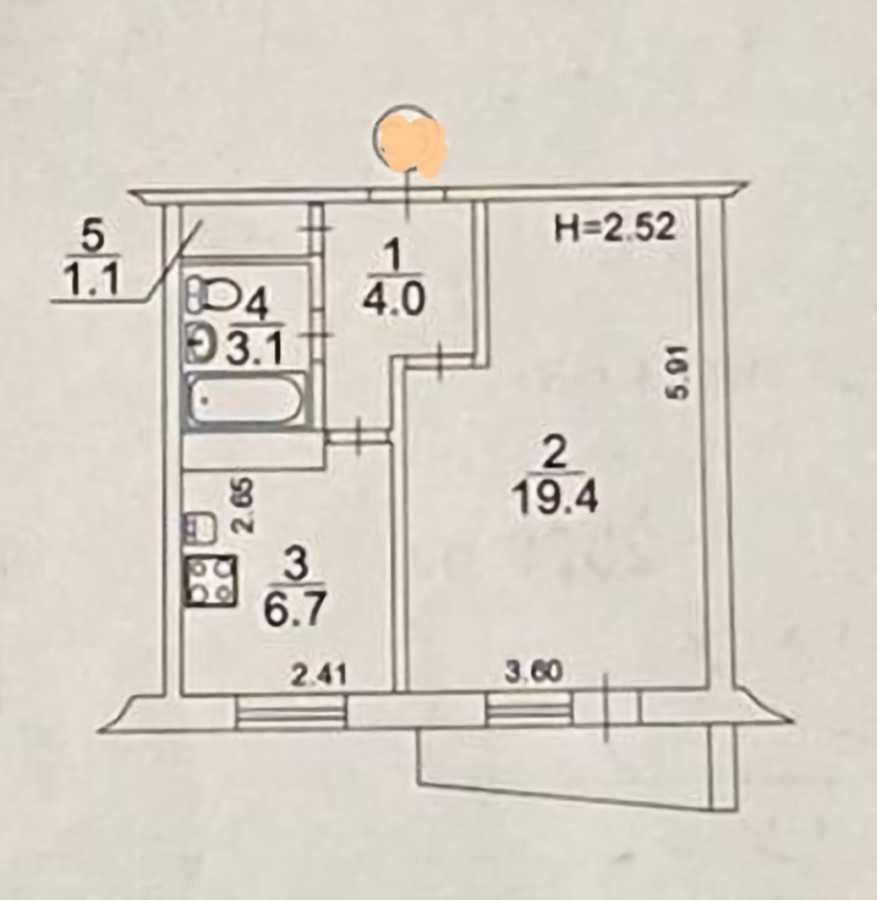 Продажа 1-комнатной квартиры 36 м², Михаила Донца ул., 28
