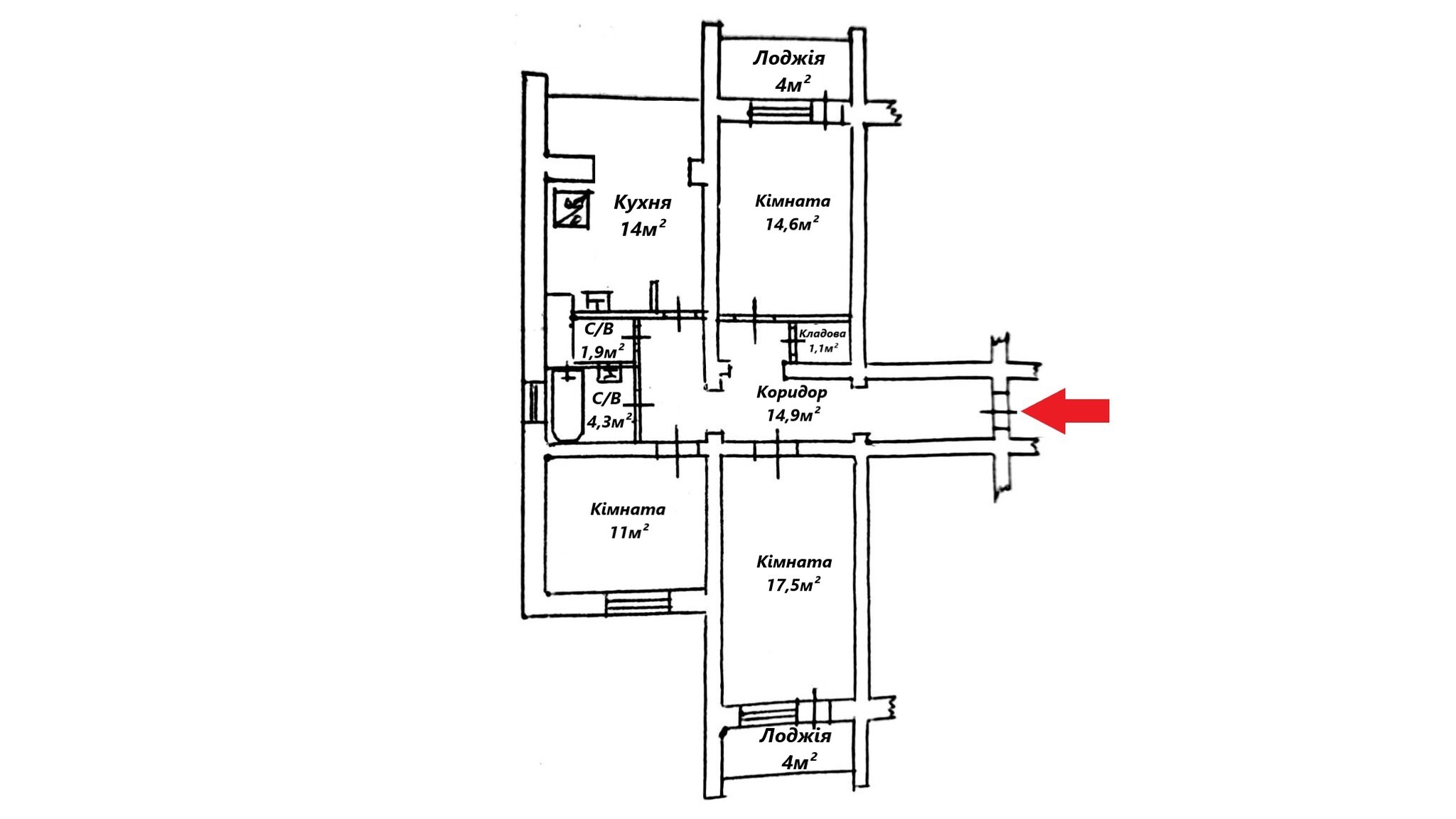 Аренда 3-комнатной квартиры 90 м², Предславинская ул., 25