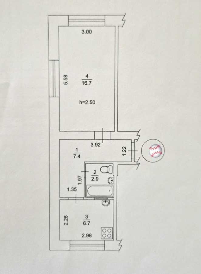 Продаж 1-кімнатної квартири 34 м², Братиславська вул., 30А