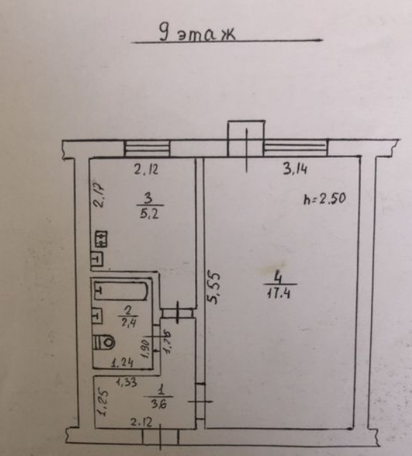 Продаж 1-кімнатної квартири 29 м², Кордонная вул.