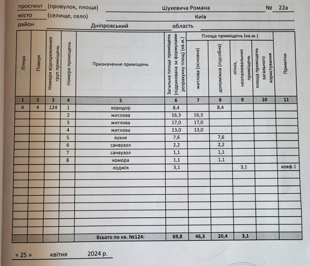 Продажа 3-комнатной квартиры 69 м², Романа Шухевича просп., 22А
