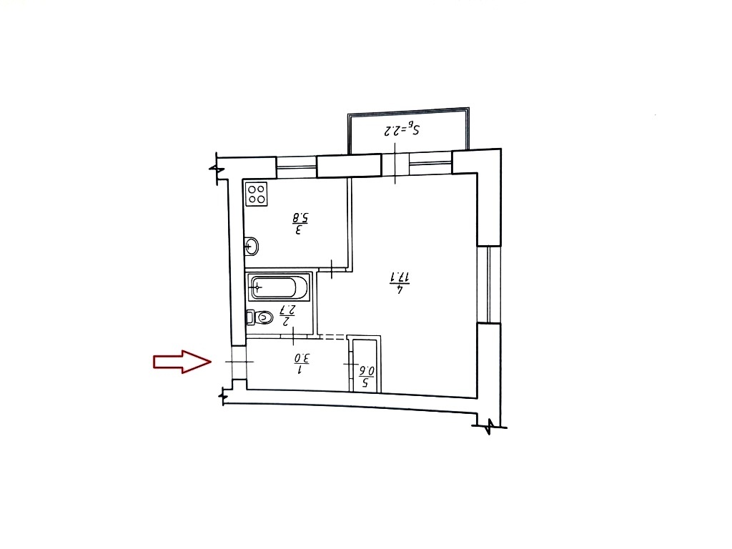 Аренда 1-комнатной квартиры 31 м², Юрия Гагарина просп., 3А