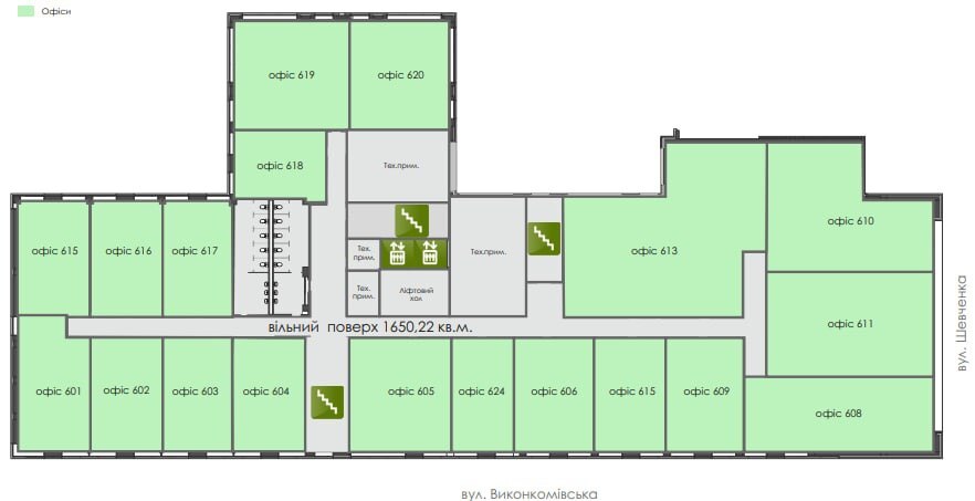Аренда офиса 1680 м², Исполкомовская ул., 53