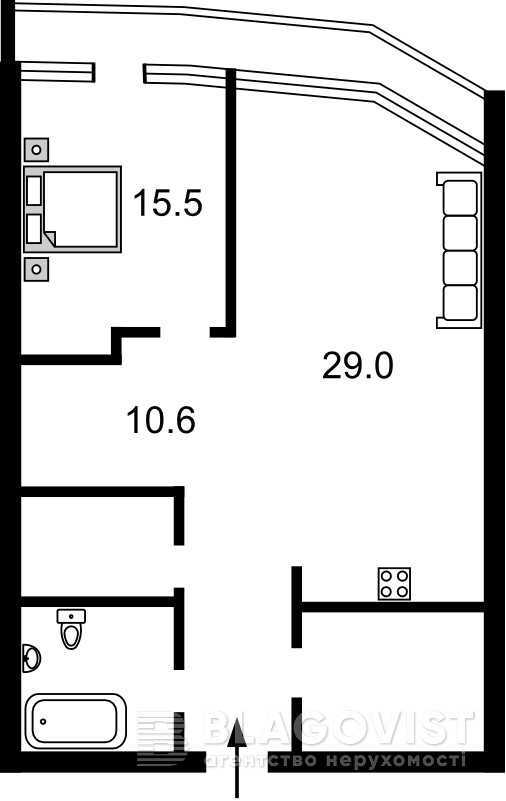 Аренда 2-комнатной квартиры 100 м², Кловский спуск, 7