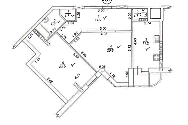 Продаж 2-кімнатної квартири 84.7 м², Київський Шлях вул., 95