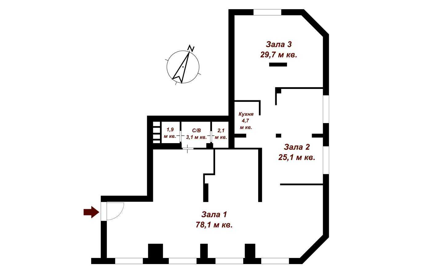 Продаж офісу 145 м², Радистів вул., 14