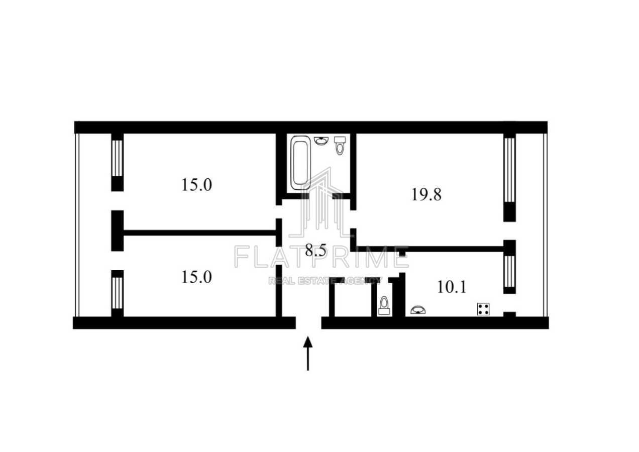 Продажа 3-комнатной квартиры 80.7 м², Обсерваторная ул., 12А