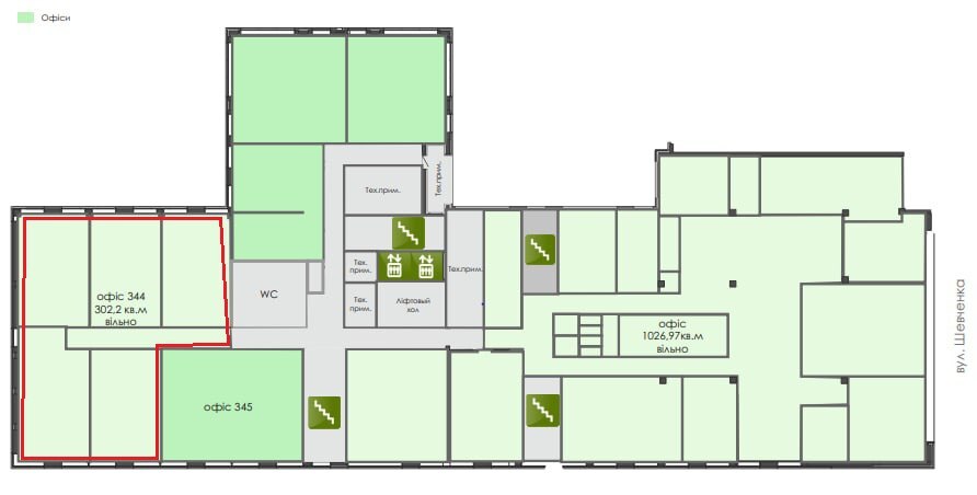 Аренда офиса 302 м², Исполкомовская ул., 53