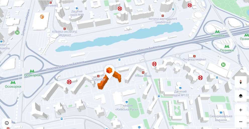 Аренда 1-комнатной квартиры 54 м², Николая Бажана просп., 14