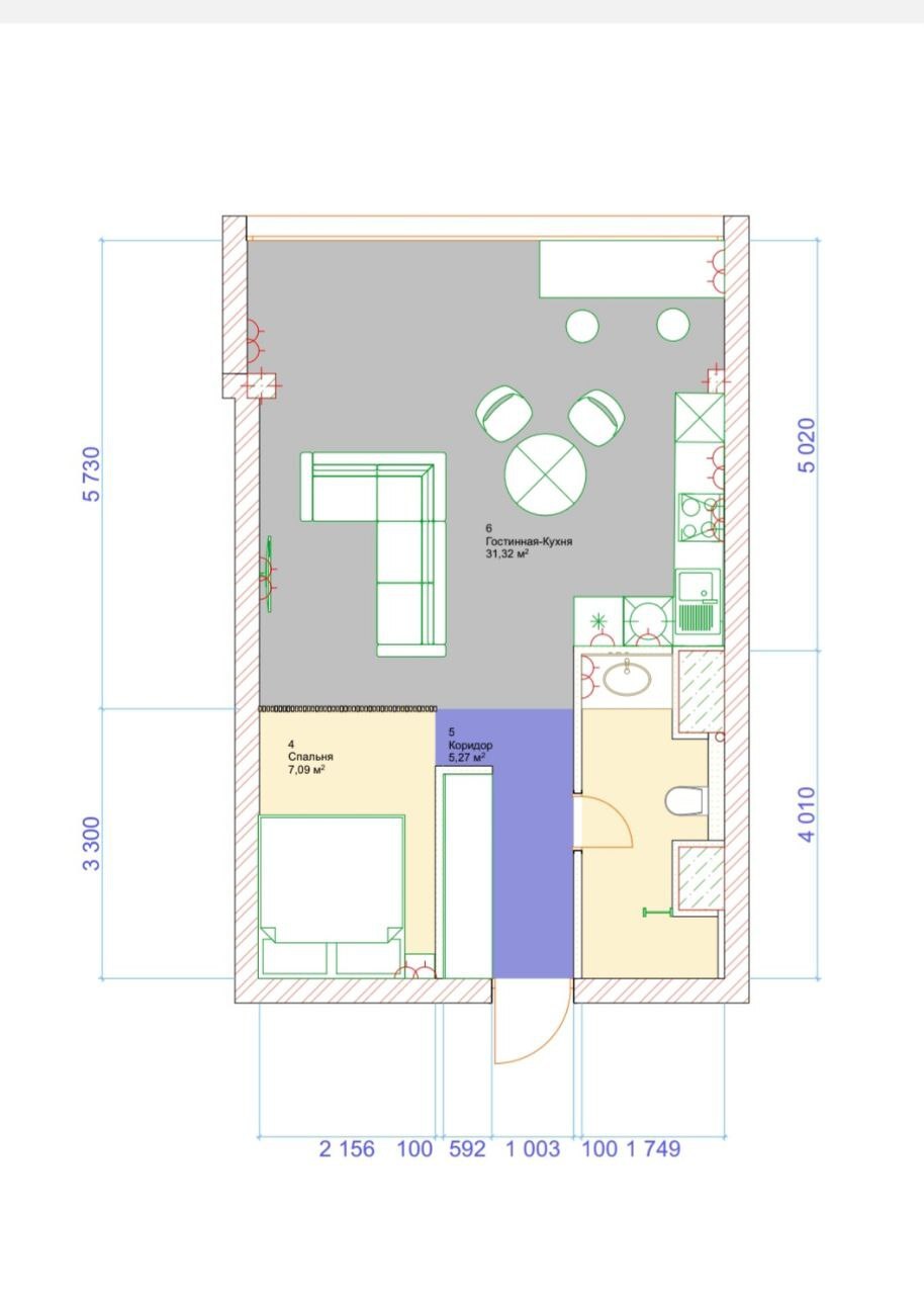 Оренда 1-кімнатної квартири 50 м², Яружна вул.