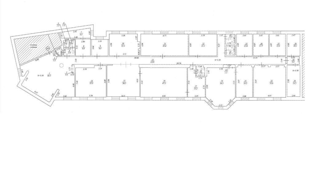 Аренда офиса 538 м², Глинки ул.