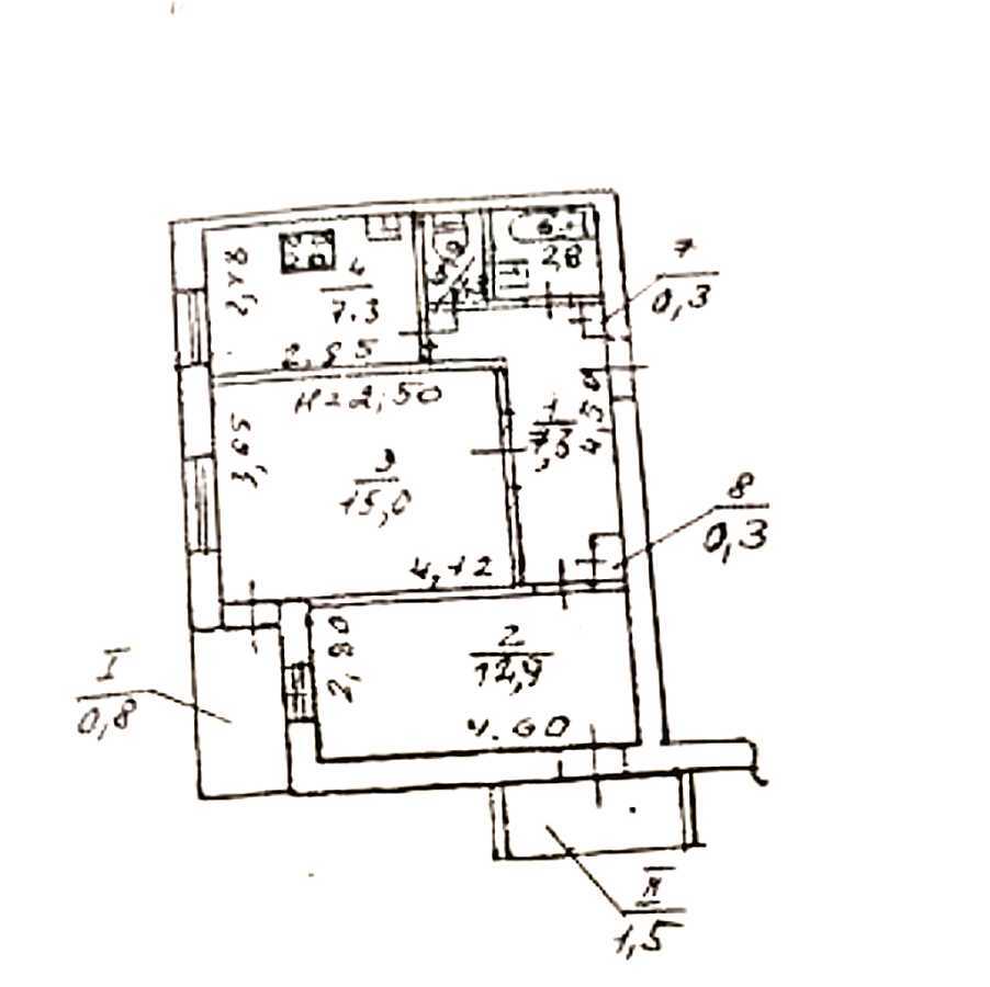 Продажа 2-комнатной квартиры 50 м², Квартальна (Гладкова), 45