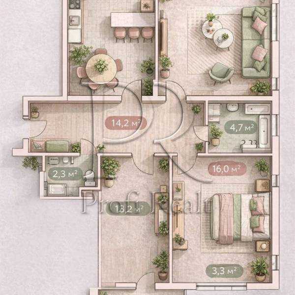 Продажа 3-комнатной квартиры 92 м², Воскресенская ул., 16Б