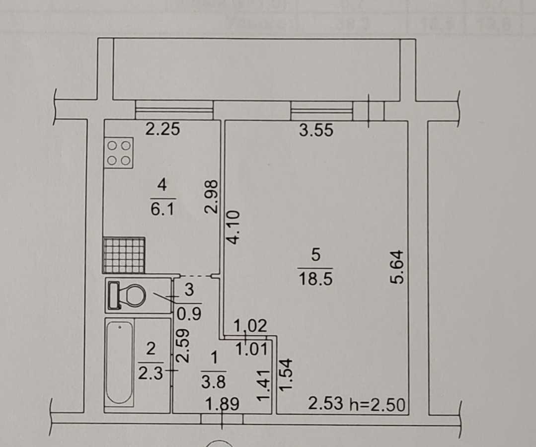 Продажа 1-комнатной квартиры 38.3 м², Космическая ул., 4