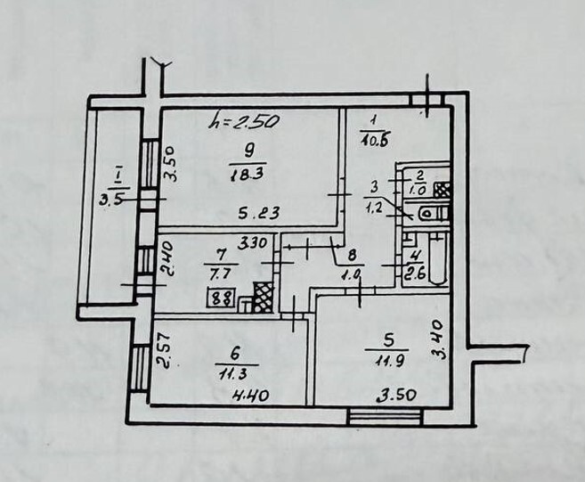 Аренда 3-комнатной квартиры 70 м², Тополь 1 ул.