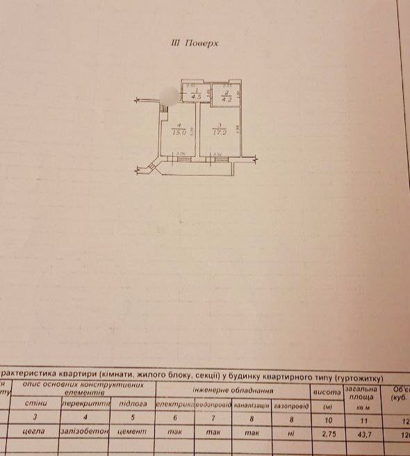 Продажа 1-комнатной квартиры 44 м², Костанди ул., 203