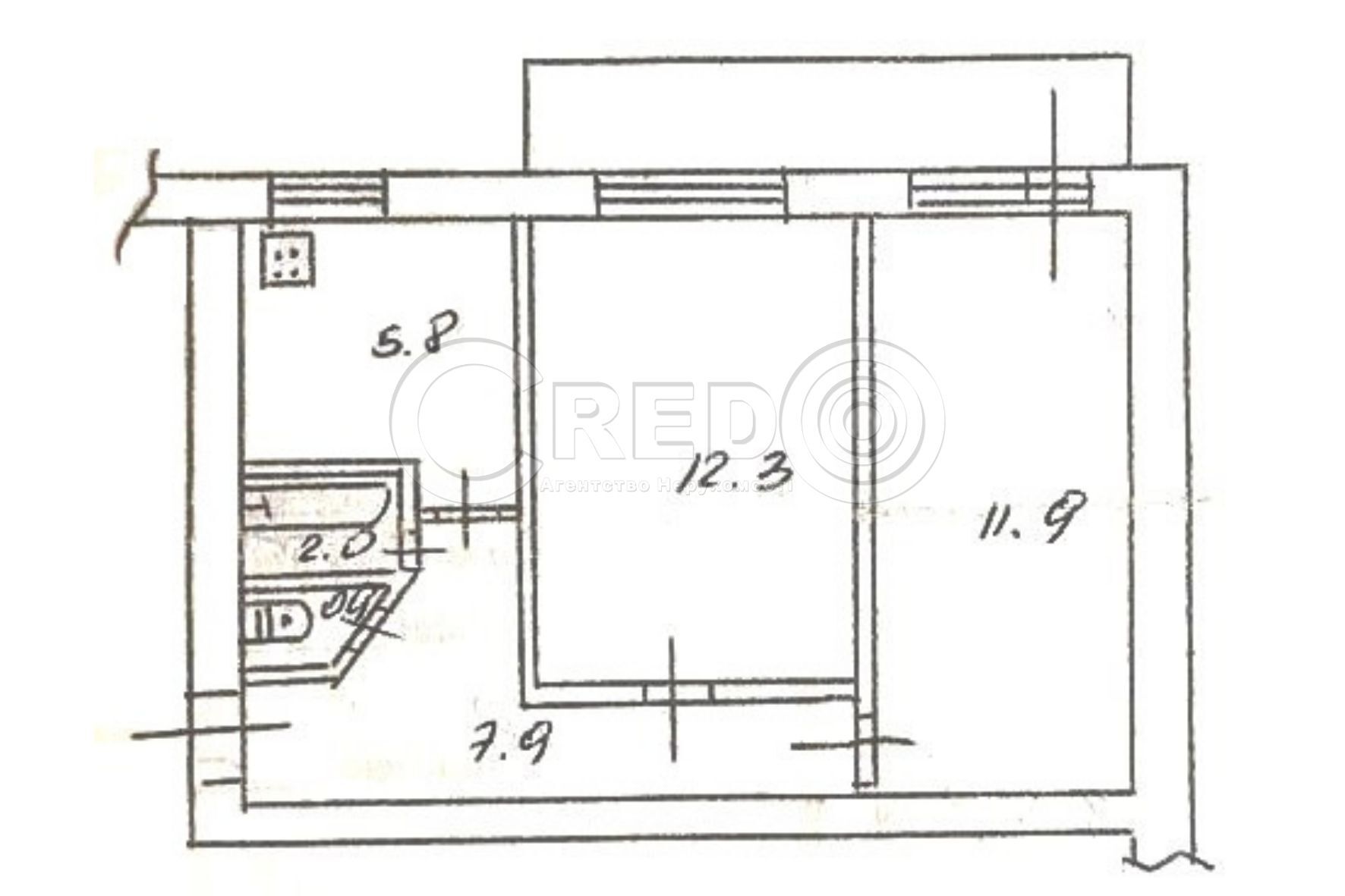 Продажа 2-комнатной квартиры 42.6 м², Гагарина просп.
