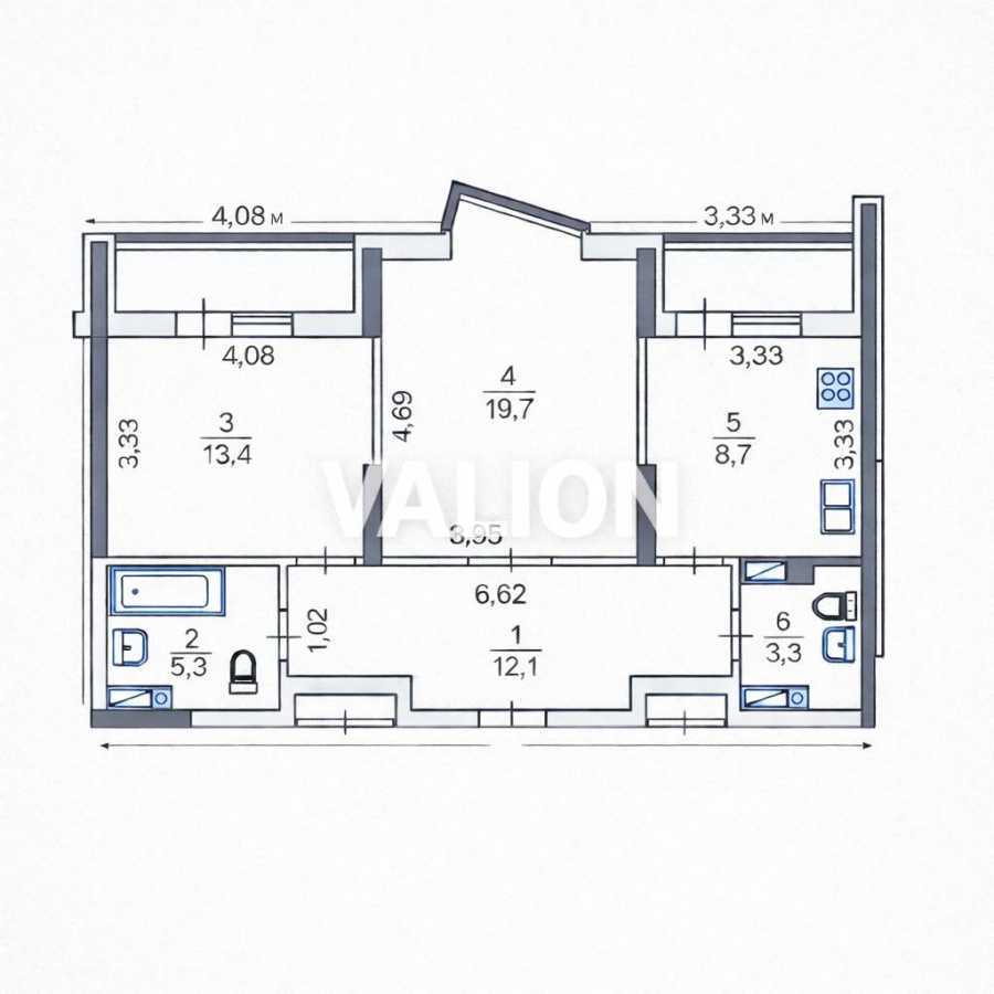 Продаж 2-кімнатної квартири 69.5 м², Михайла Донця вул., Драгоманова, 2а