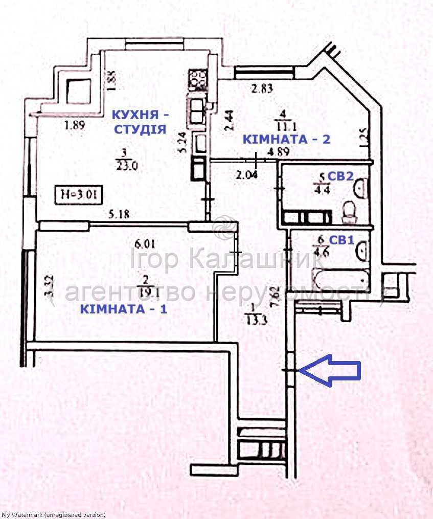 Продаж 2-кімнатної квартири 75.5 м², Берестейський, 26А