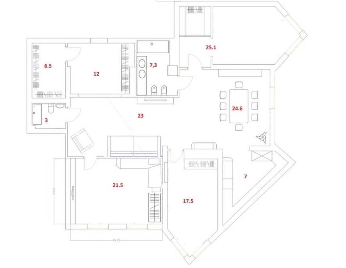 Продажа 3-комнатной квартиры 136.6 м², Саперно-Слободская ул., 22