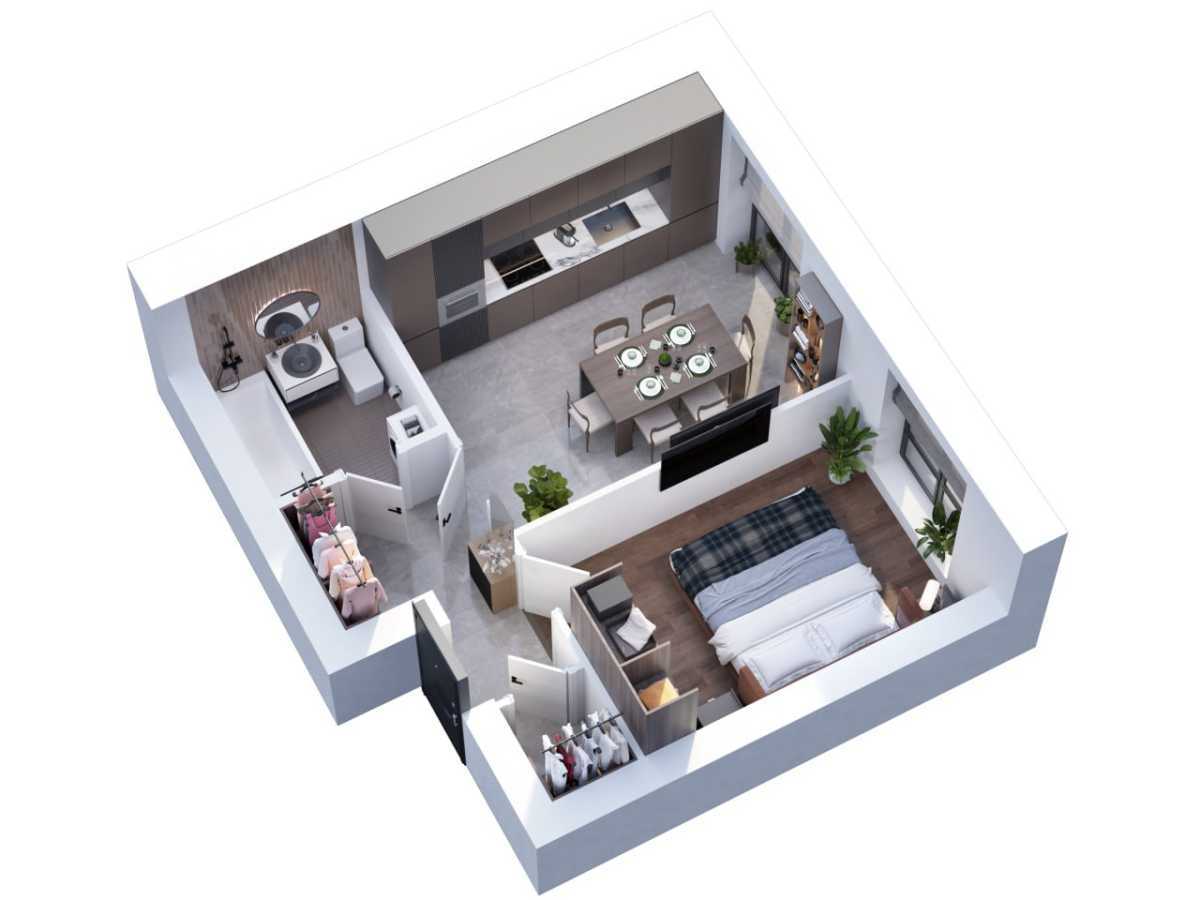 Продаж 1-кімнатної квартири 36.5 м², Інститутська вул., 5