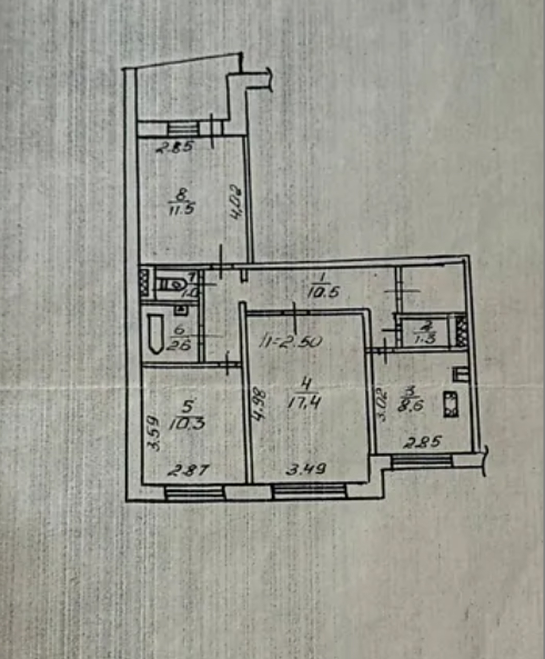 Продаж 3-кімнатної квартири 65 м², Новорічна вул., 53