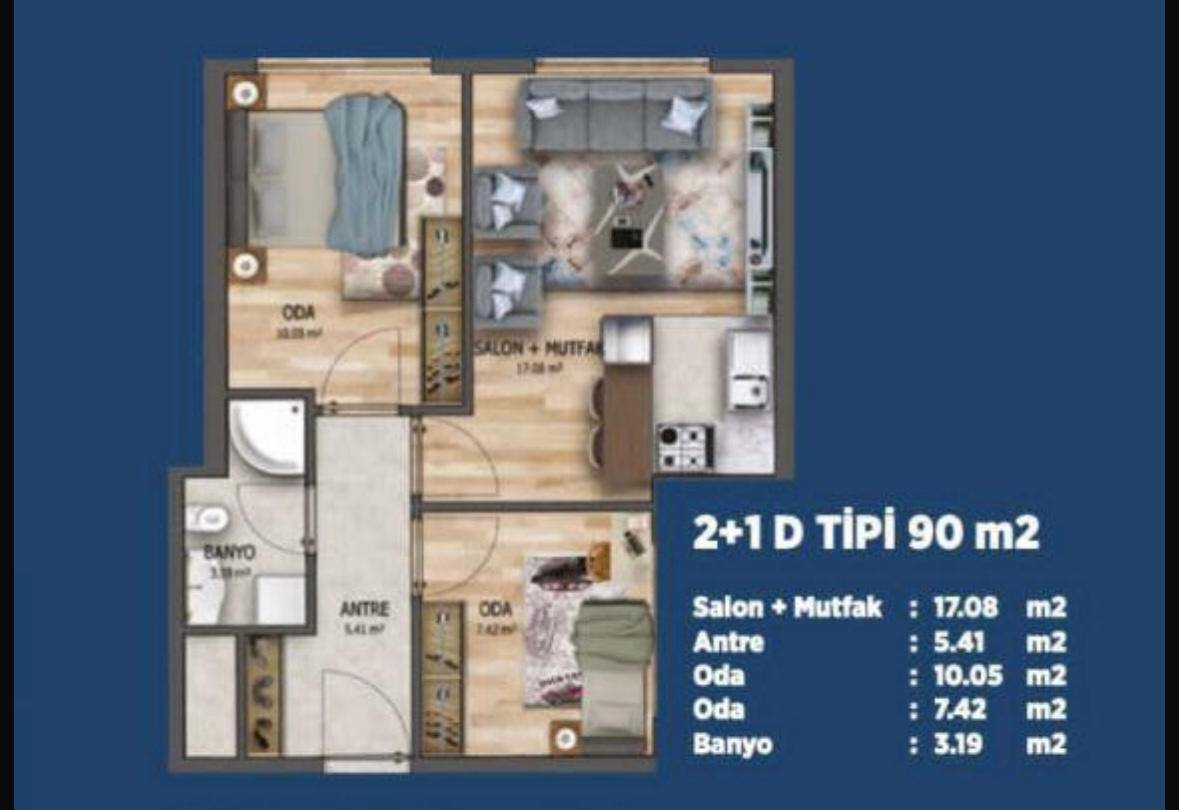 Продажа 2-комнатной квартиры 92 м²
