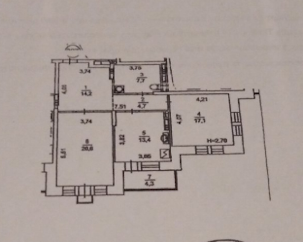 Аренда 2-комнатной квартиры 82 м², Голосеевская ул., 13