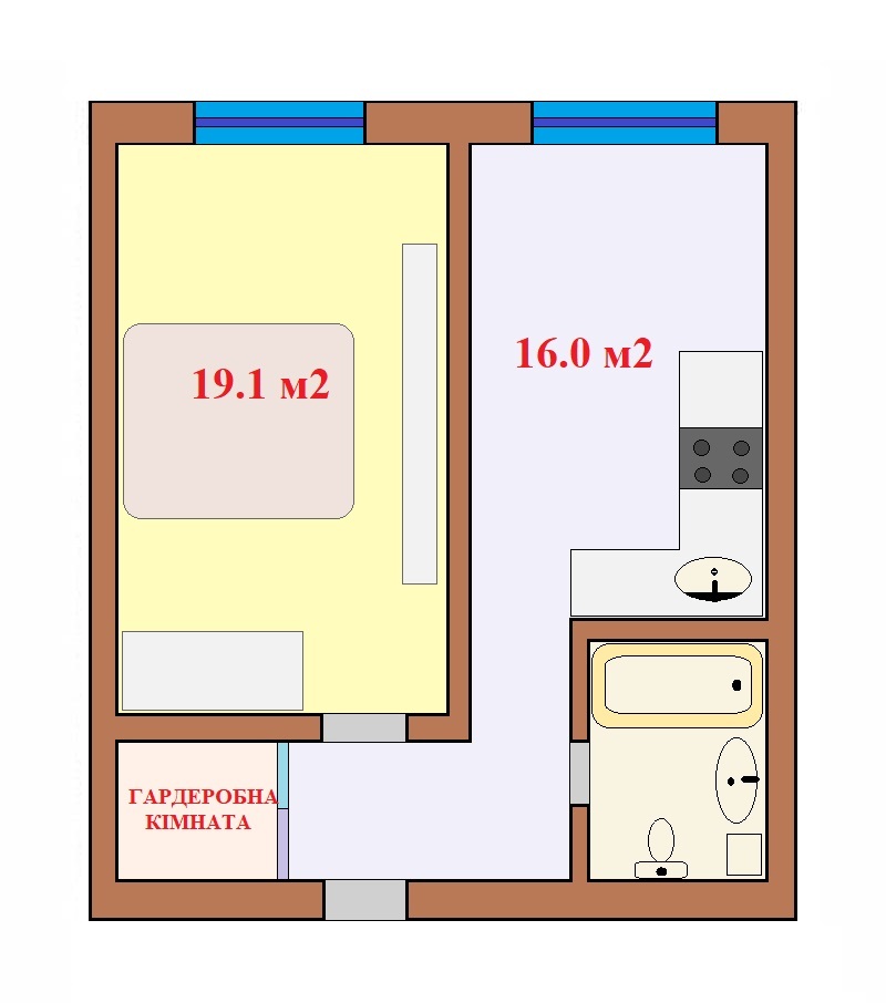 Продажа 1-комнатной квартиры 52 м², Петра Калнышевского ул., 8