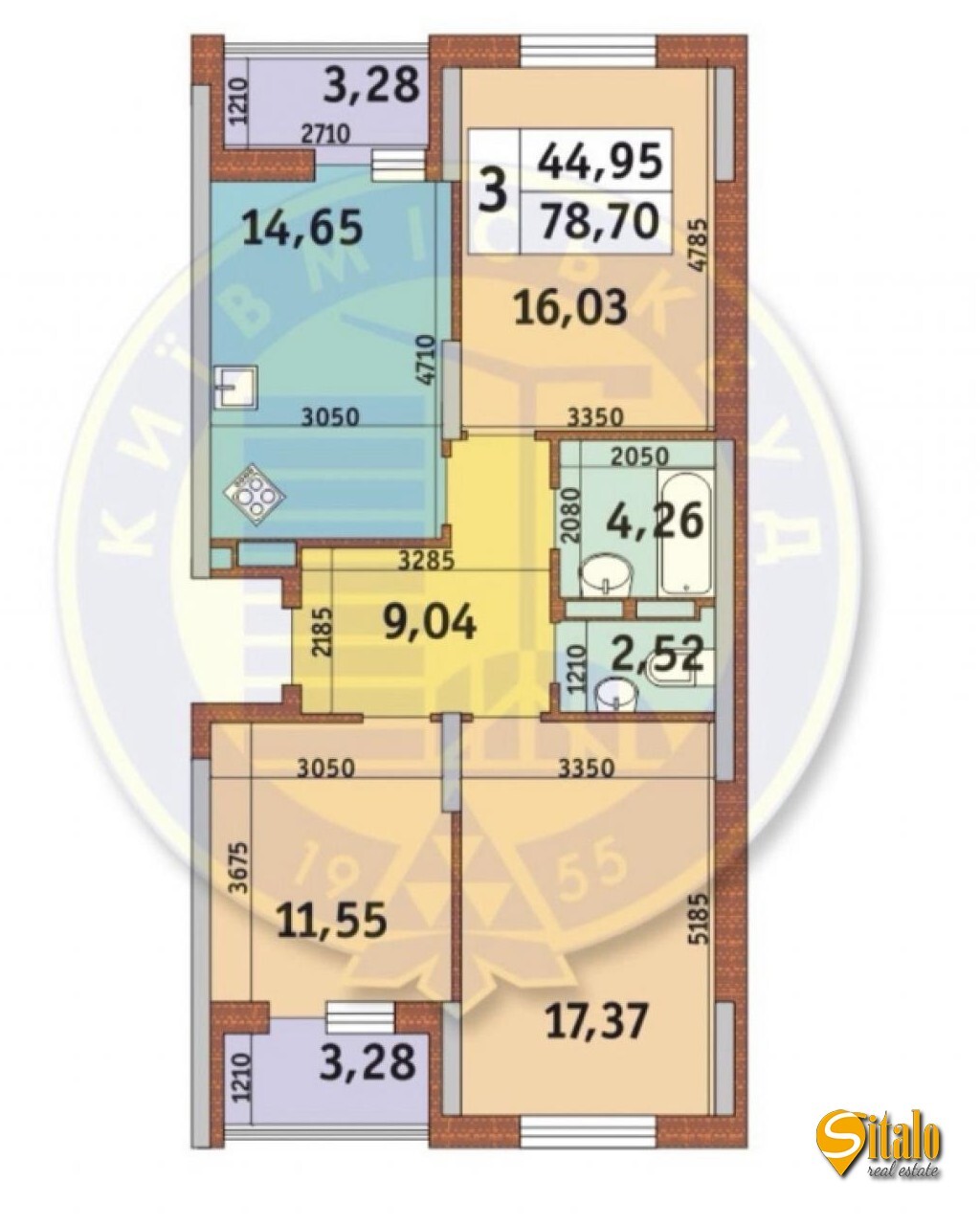 Продажа 4-комнатной квартиры 80 м², Каховская ул., 62А