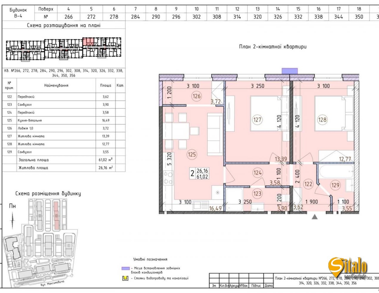 Продаж 2-кімнатної квартири 61 м², Михайла Максимовича вул., 24