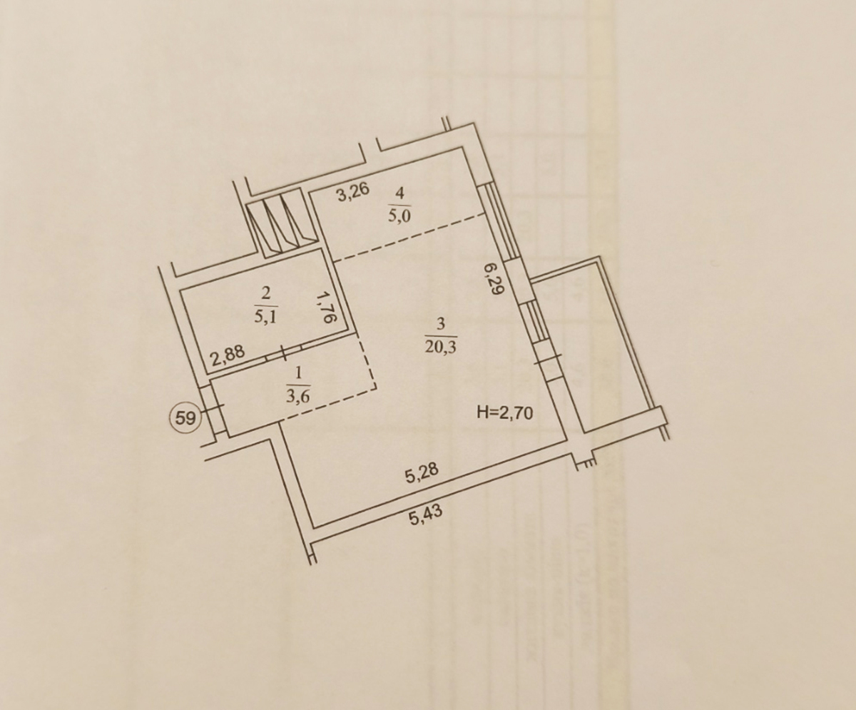 Продажа 1-комнатной квартиры 39 м², Победы просп., 67Б