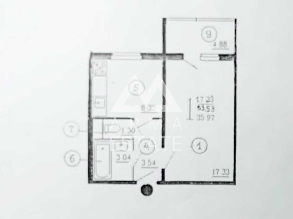 Продажа 1-комнатной квартиры 38 м², Петра Григоренко просп., 38А