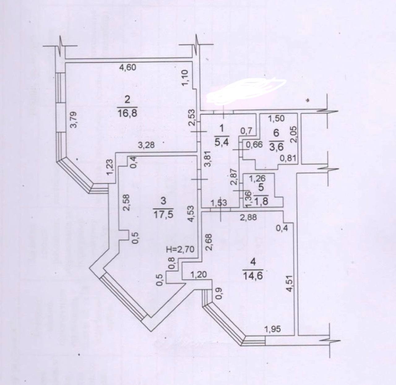 Продажа 2-комнатной квартиры 60 м², Разумовская ул., 10/12