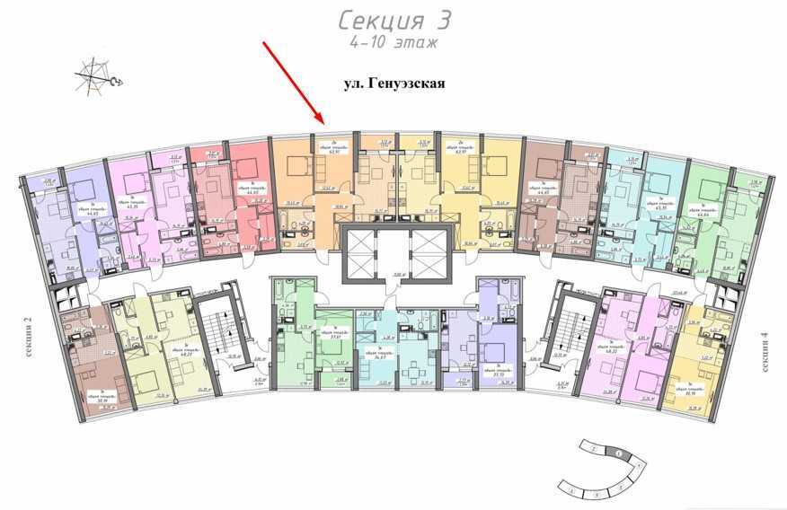 Продаж 2-кімнатної квартири 63.9 м², Курортный пров., 1/2