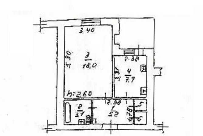 Продаж 1-кімнатної квартири 38 м², Грушевського, 52