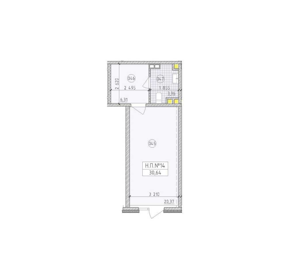 Продаж приміщення вільного призначення 31 м², Михайла Максимовича вул.